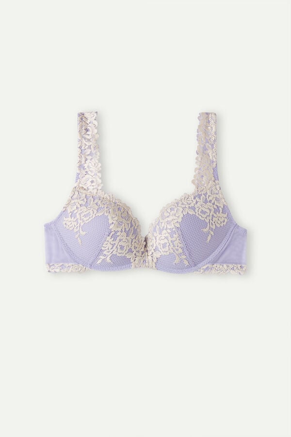 Intimssimi Pretty Flowers Gioia Super Push-up Bra Violet | AUSDF54344