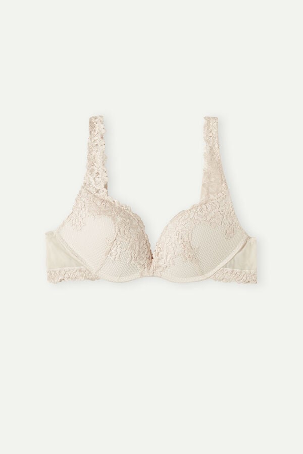 Intimssimi Pretty Flowers Gioia Super Push-up Bra Natural | USDYB76998