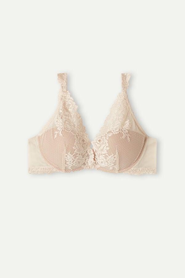 Intimssimi Pretty Flowers Giorgia Balconette Bra Natural | USCVG56247