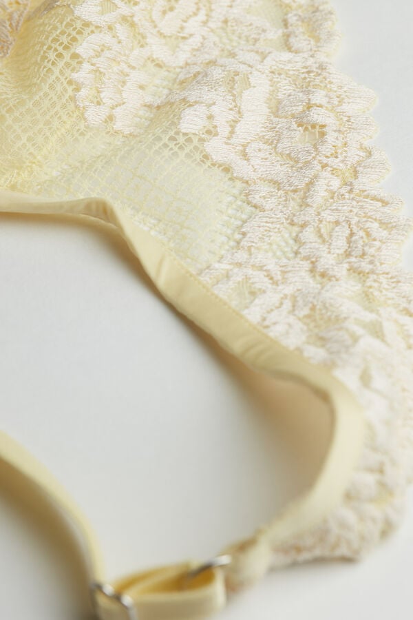 Intimssimi Pretty Flowers Lara Triangle Bra Yellow | FUSUI94198