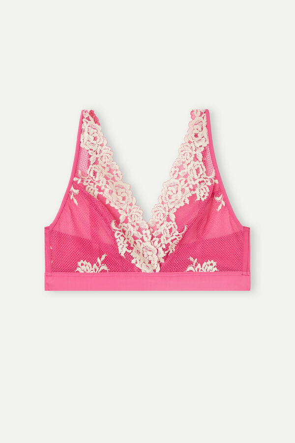 Intimssimi Pretty Flowers Lara Triangle Bra Pink | USCIF69332