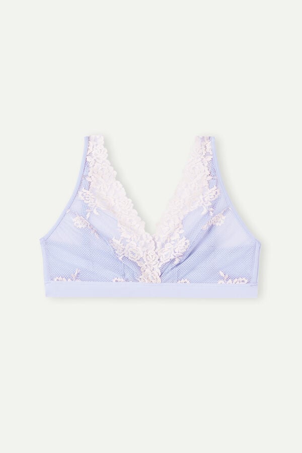 Intimssimi Pretty Flowers Lara Triangle Bra Violet | USZPD52221