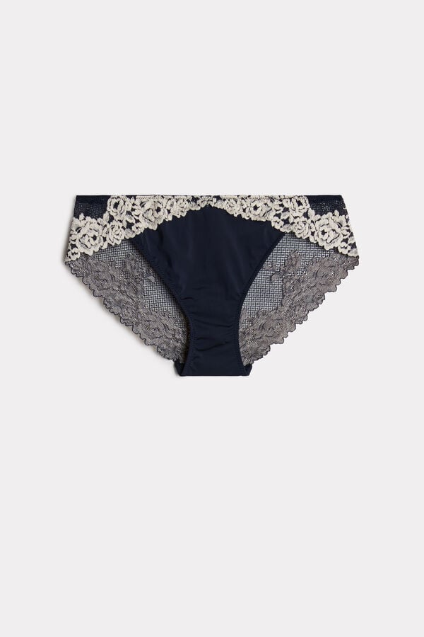 Intimssimi Pretty Flowers Panties Blue | USCVG30409