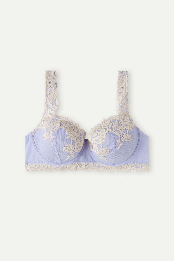 Intimssimi Pretty Flowers Sofia Balconette Bra Violet | QUSUV35915