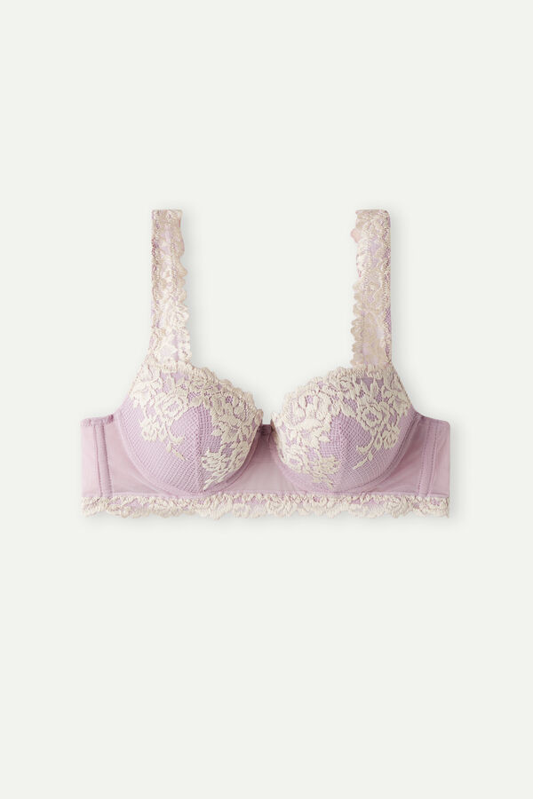 Intimssimi Pretty Flowers Sofia Balconette Bra Violet | SUSVO44980