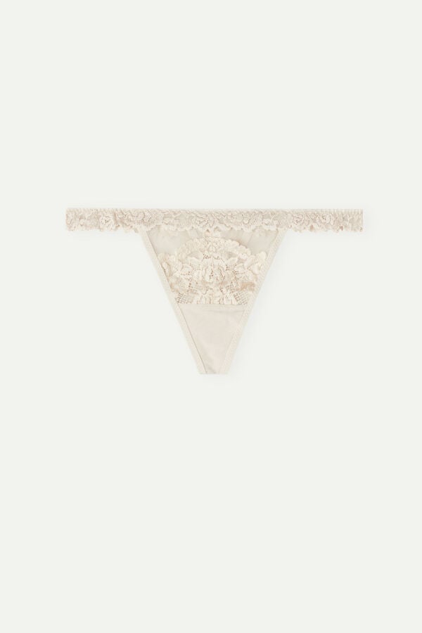 Intimssimi Pretty Flowers String Thong White | GUSEC68442