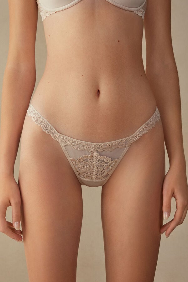 Intimssimi Pretty Flowers String Thong White | GUSEC68442