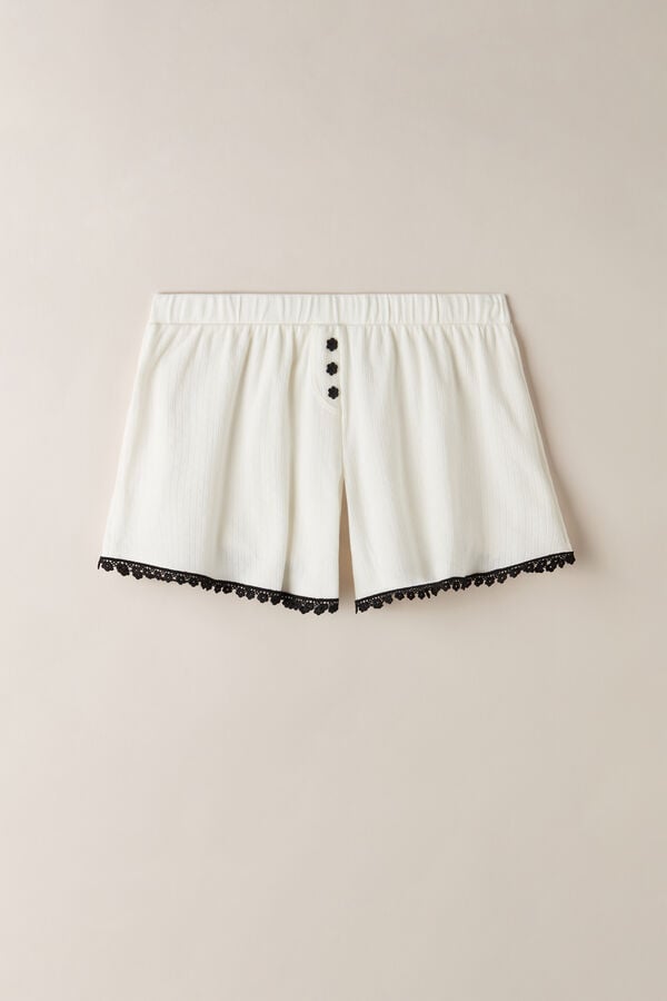 Intimssimi Pure Joy Cotton Shorts White | MUSFT62435