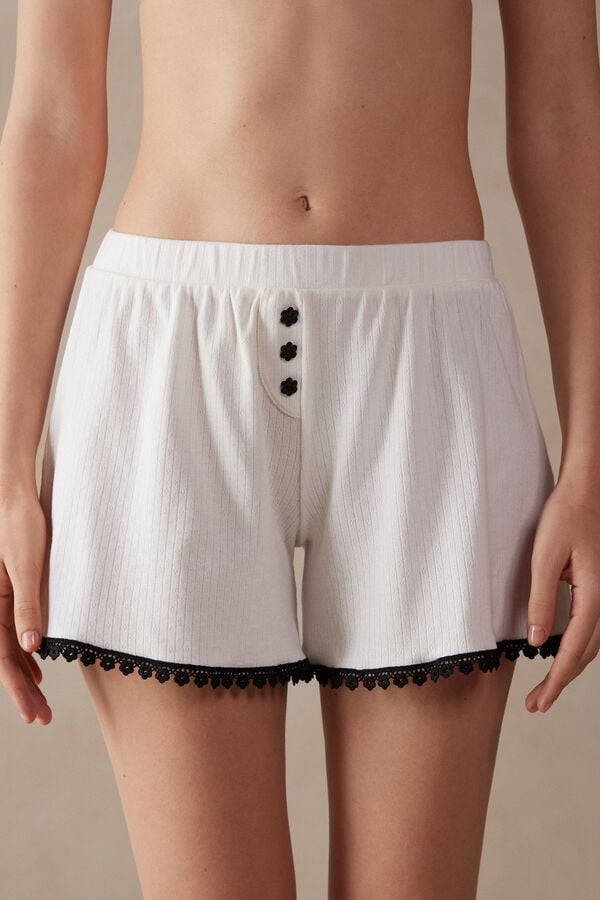 Intimssimi Pure Joy Cotton Shorts White | MUSFT62435