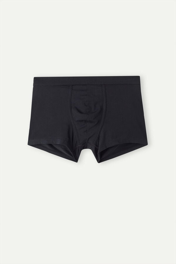 Intimssimi Push-up Boxers in Stretch Cotton Black | USJKU27624