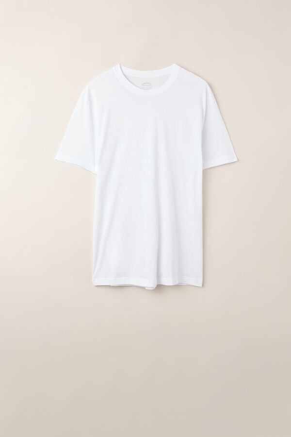 Intimssimi Regular Fit T-Shirt in Extrafine Supima® Cotton White | EUSVG69007