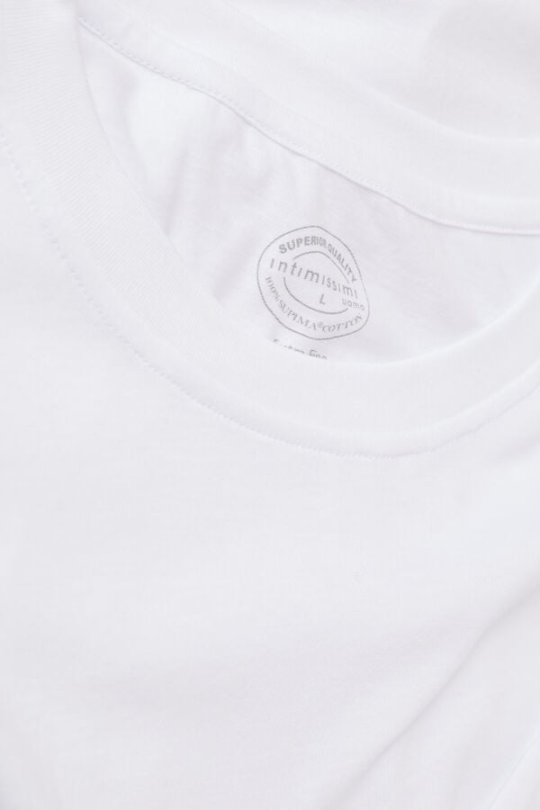 Intimssimi Regular Fit T-Shirt in Extrafine Supima® Cotton White | EUSVG69007