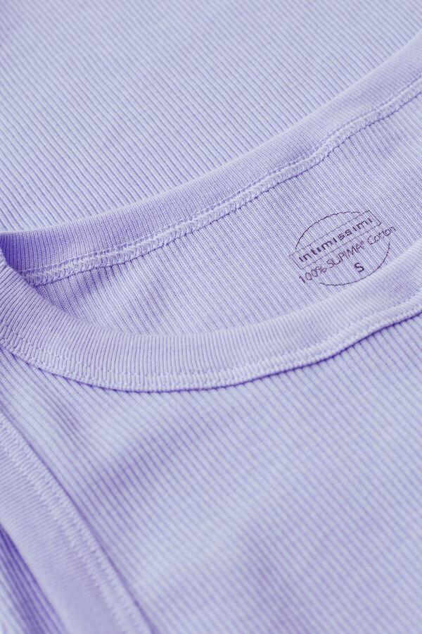 Intimssimi Ribbed Tank Top in Supima® Cotton Violet | TUSWZ76515