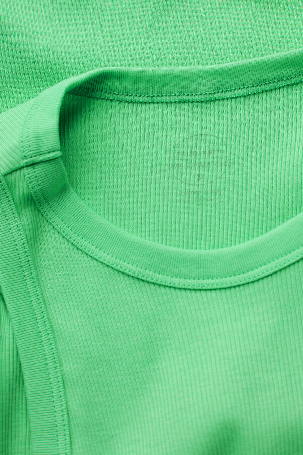 Intimssimi Ribbed Tank Top in Supima® Cotton Green | USXMI44182