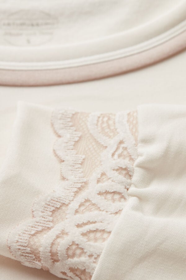 Intimssimi Romantic Bedroom Top in Modal with Wool White | SUSNY75562