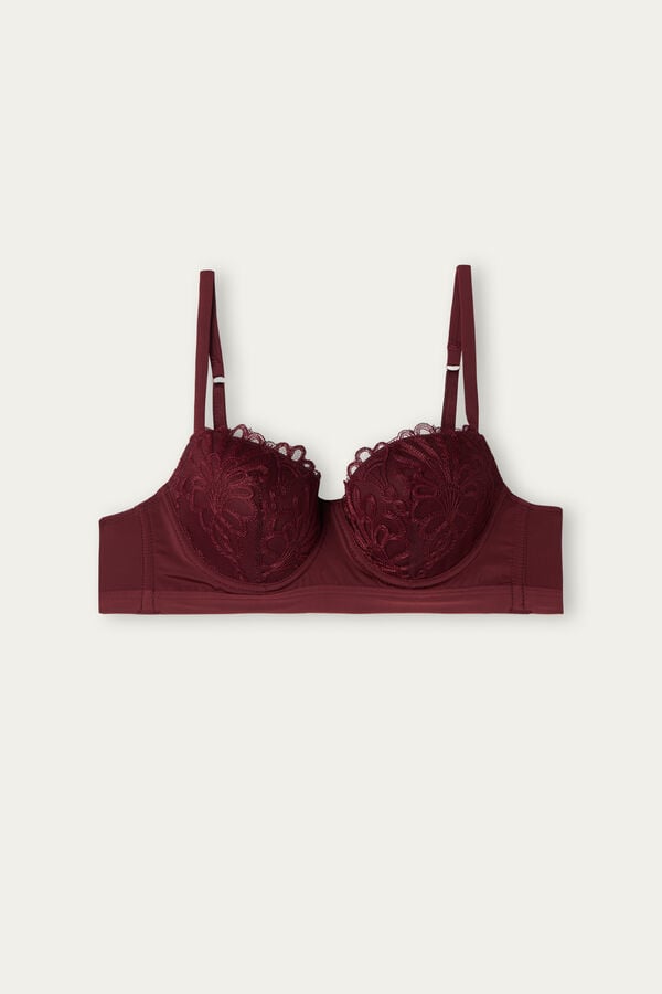 Intimssimi Romantic Life Sofia Balconette Bra Red | FUSUI82369