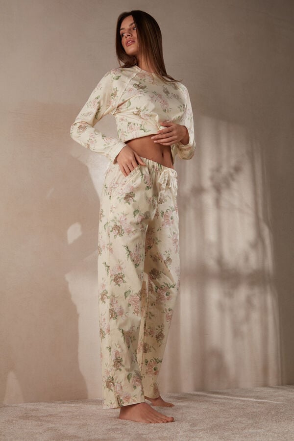 Intimssimi Scent of Roses Full Length Cotton Cloth Pants Print | ZUSMJ21966