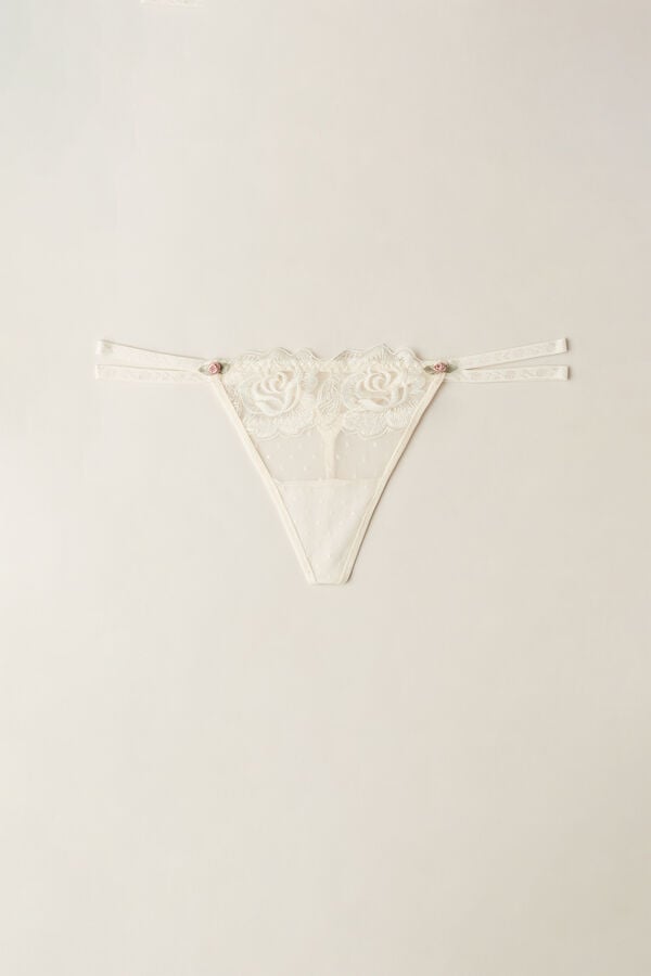 Intimssimi Scent of Roses String Thong Natural | TUSWZ66105