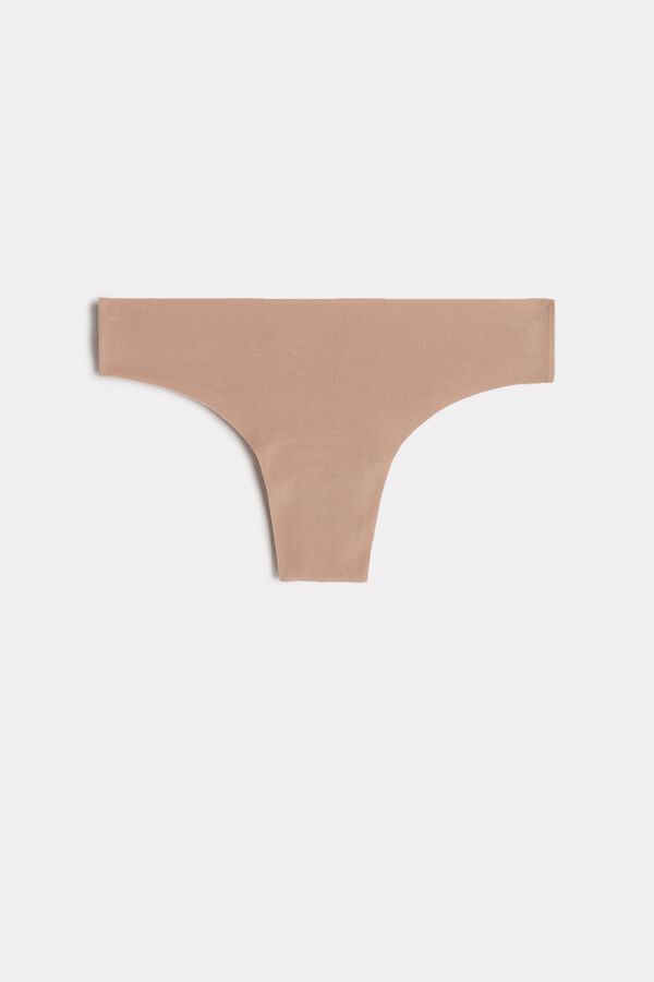 Intimssimi Seamless Supima® Cotton Brazilian Panties Natural | AUSDF92080