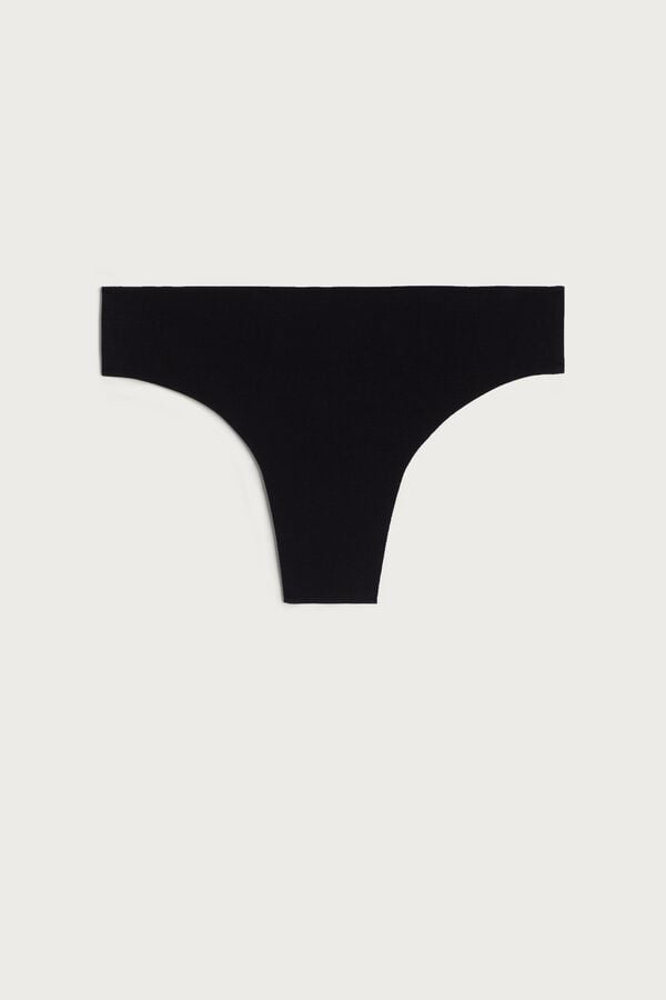 Intimssimi Seamless Supima® Cotton Brazilian Panties Black | TUSPQ99828