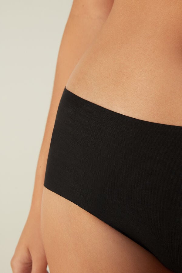 Intimssimi Seamless Supima® Cotton Hipster Black | AUSDF36578