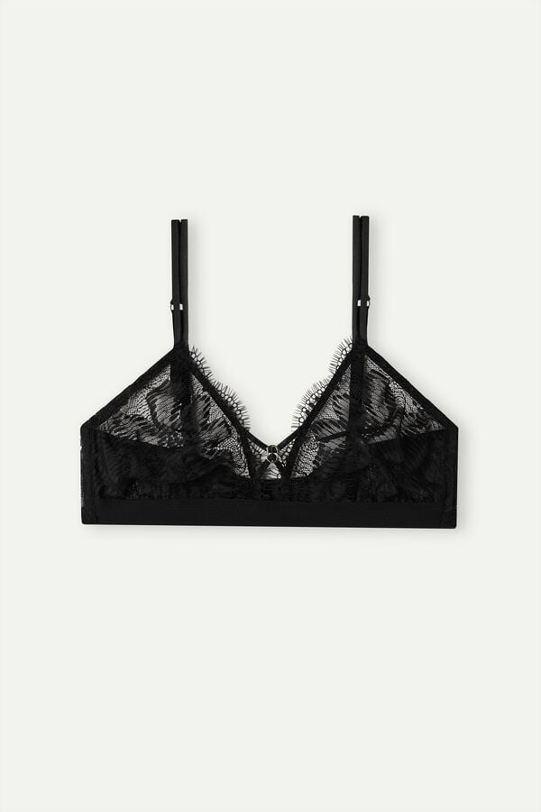 Intimssimi Sensual Unbounded Triangle Bra Black | QUSUV72729