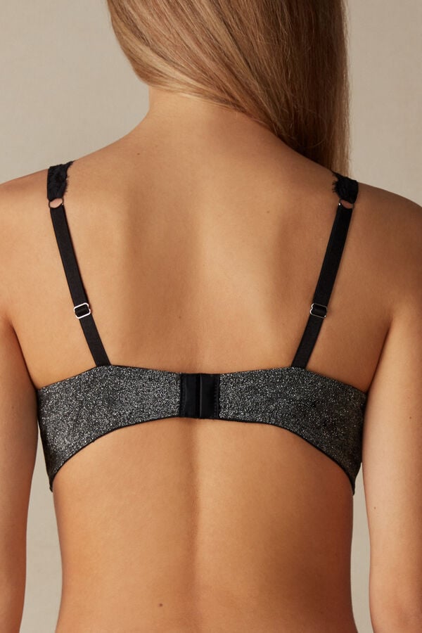 Intimssimi Shimmer All Night Love Sofia Balconette Bra Grey | ZUSMJ51218