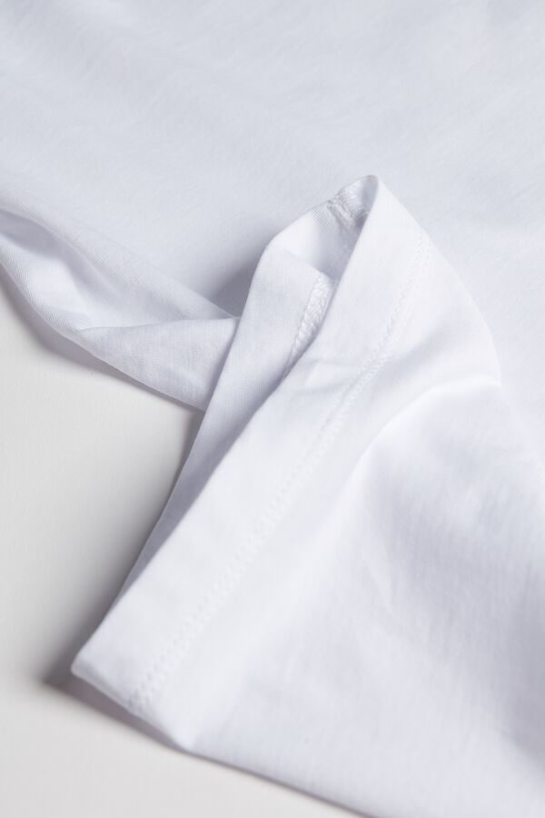 Intimssimi Short-Sleeve Crew-Neck T-Shirt in Extra-Fine Supima® Cotton White | USJZR47487