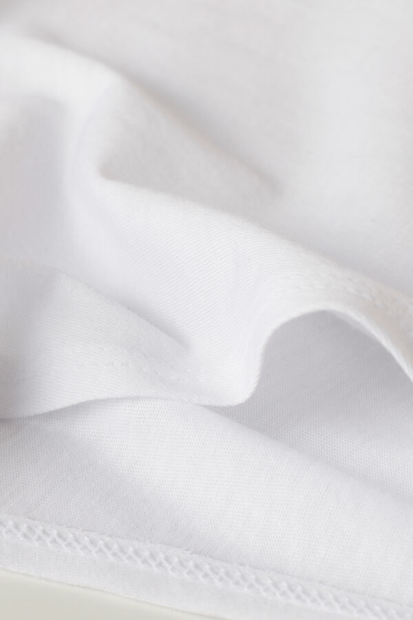 Intimssimi Short Sleeve Crew Neck Top in Supima® Ultrafresh cotton White | FUSUI18783