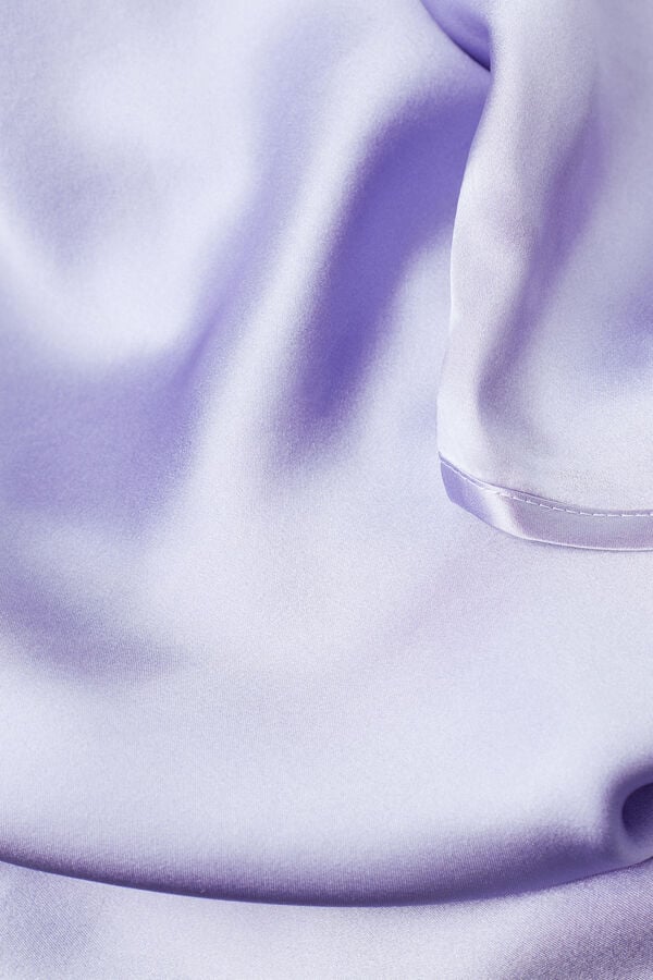 Intimssimi Short Sleeve Silk and Modal Top Violet | SUSVO74900