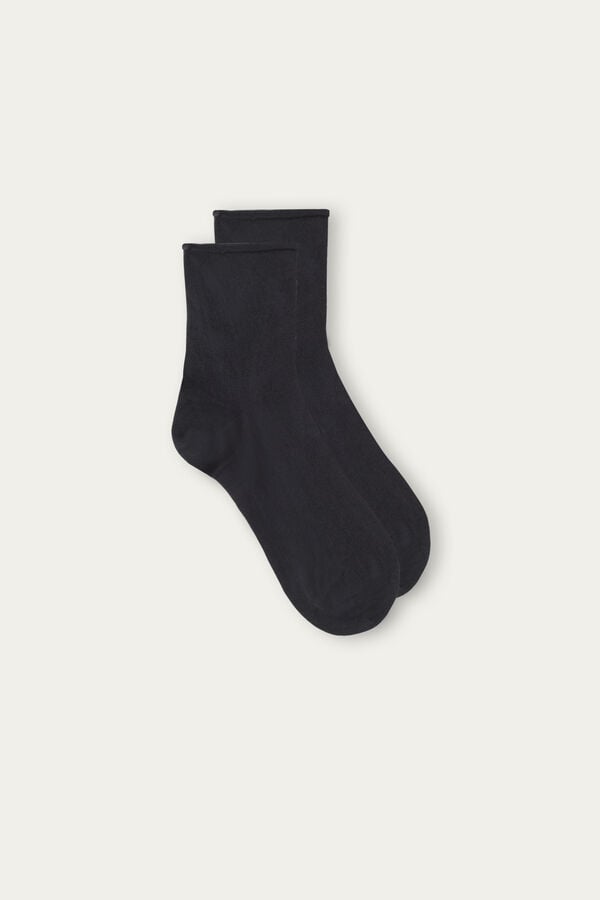 Intimssimi Short Socks in Stretch Supima® Cotton Grey | SUSVO10525