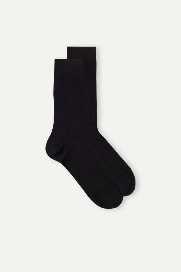 Intimssimi Short Socks in Stretch Supima® Cotton Black | ZUSNQ20622