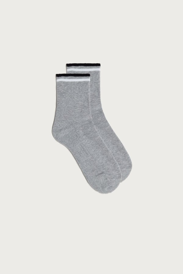 Intimssimi Short Sports Socks Grey | USZDE23037