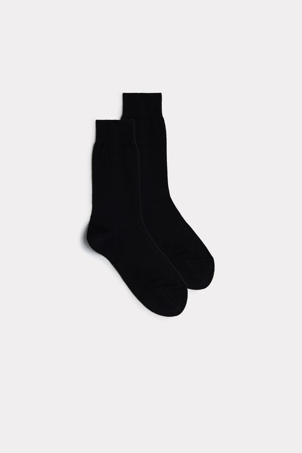 Intimssimi Short Warm Cotton Socks Black | BUSSO99516