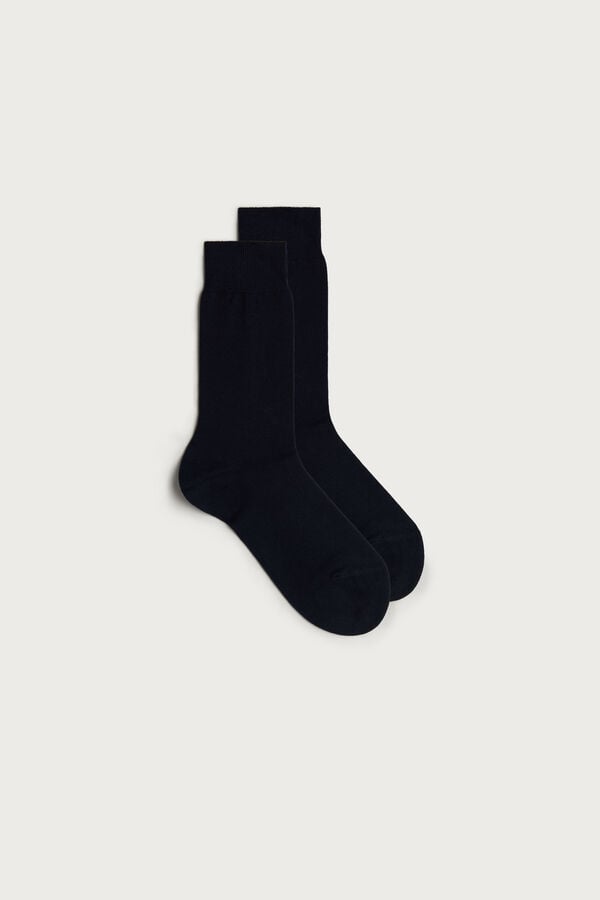 Intimssimi Short Warm Cotton Socks Blue | BUSSD77605