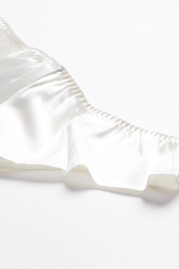 Intimssimi Silk Cheeky Briefs White | YUSVQ45087