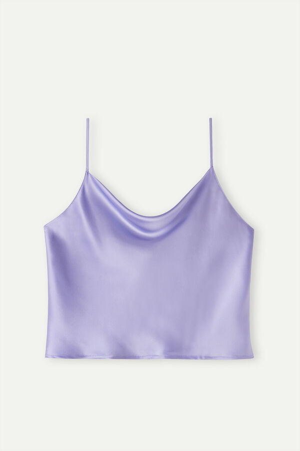 Intimssimi Silk Crop Camisole Violet | USIIZ86938