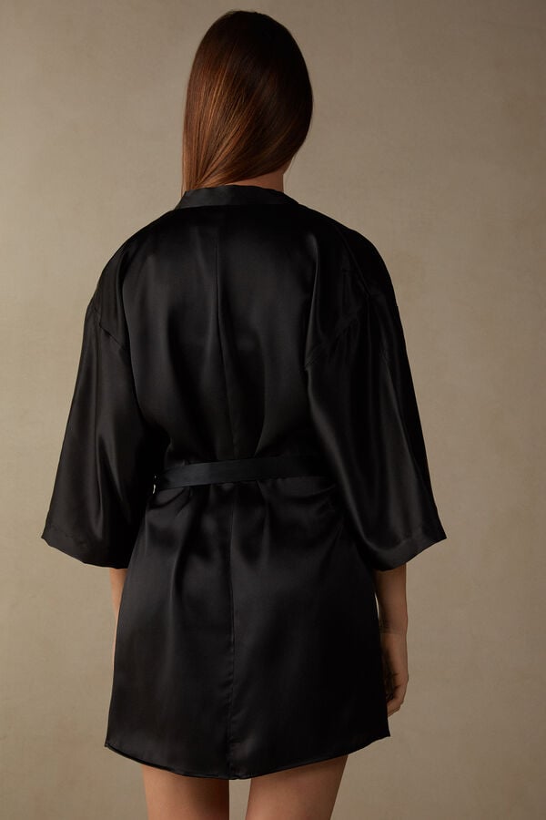 Intimssimi Silk Kimono Black | UUSTG73779