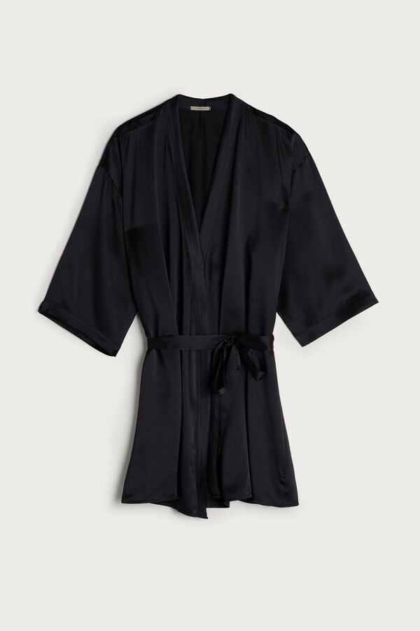 Intimssimi Silk Kimono Black | UUSTG73779