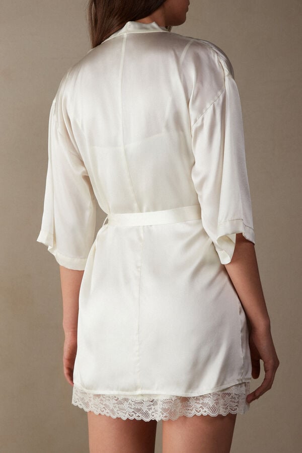 Intimssimi Silk Kimono White | LUSTR26006