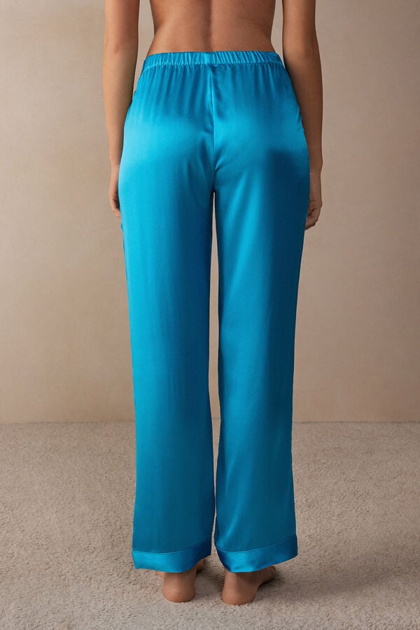 Intimssimi Silk Satin Pajama Pants Blue | AUSDF30263