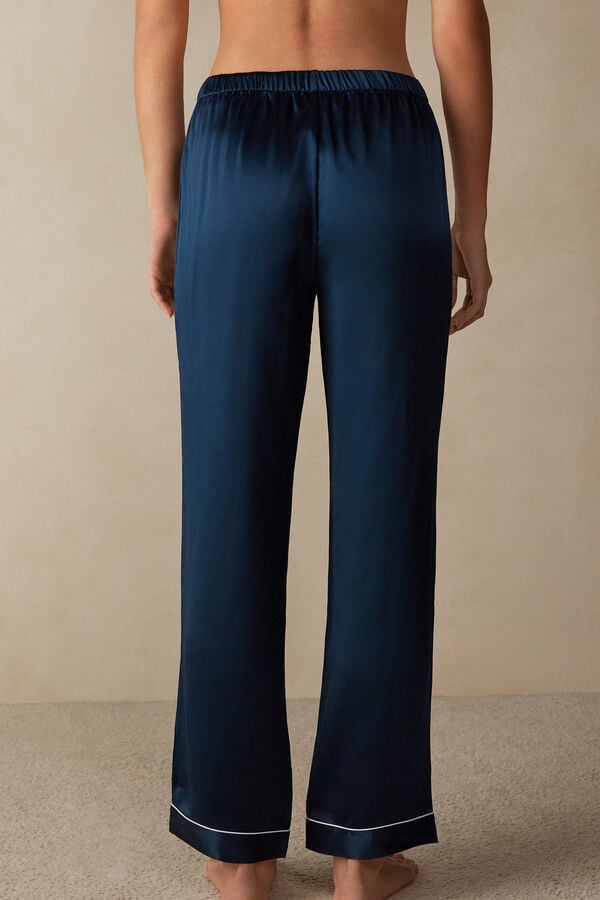 Intimssimi Silk Satin Pajama Pants Blue | USJVR59530