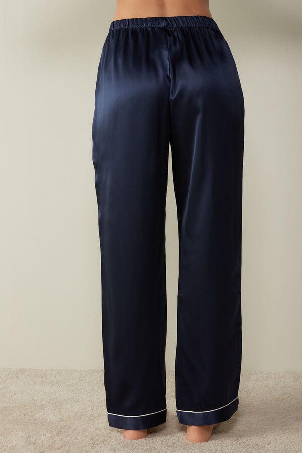 Intimssimi Silk Satin Pajama Pants Blue | UUSTG27231