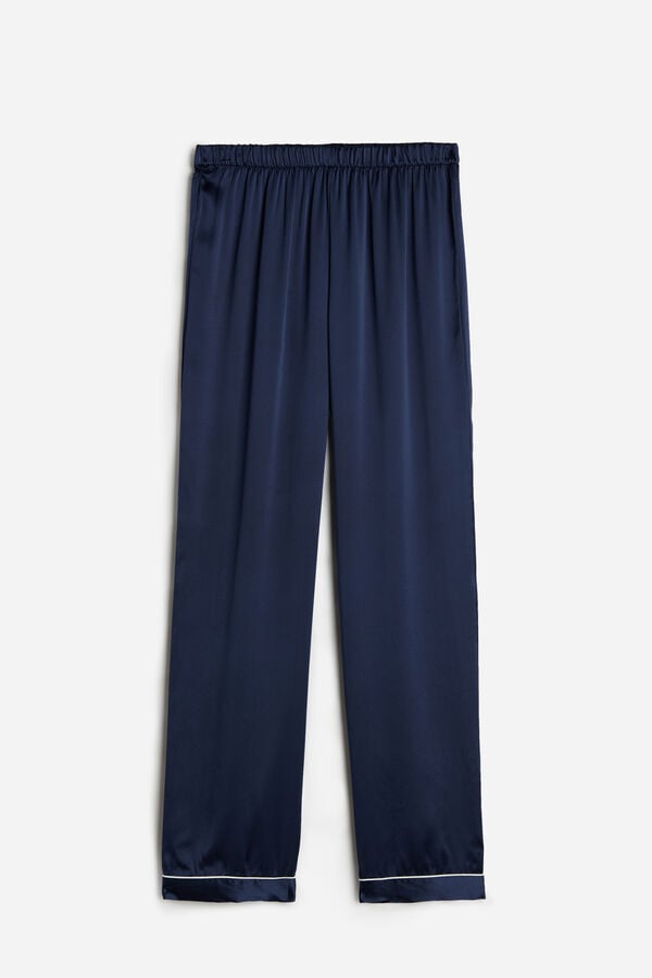 Intimssimi Silk Satin Pajama Pants Blue | UUSTG27231