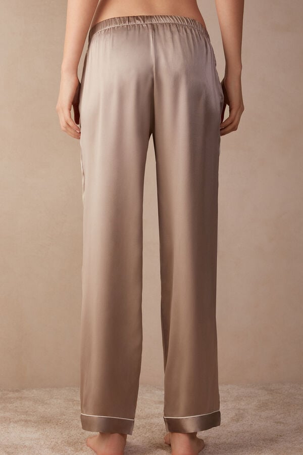 Intimssimi Silk Satin Pajama Pants Natural | MUSFT52255