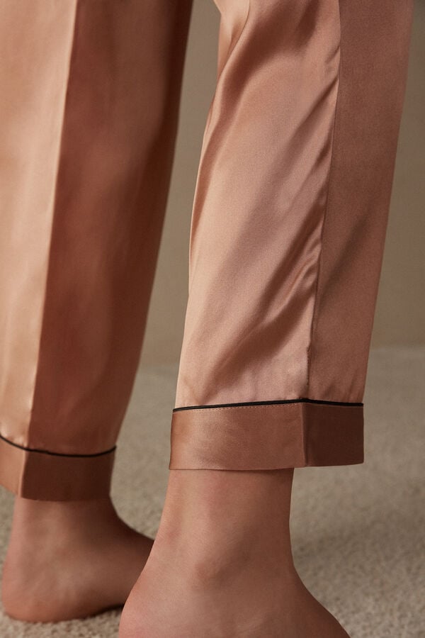 Intimssimi Silk Satin Pajama Pants Natural | QUSWA93297