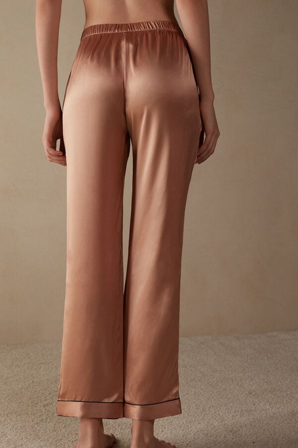 Intimssimi Silk Satin Pajama Pants Natural | QUSWA93297