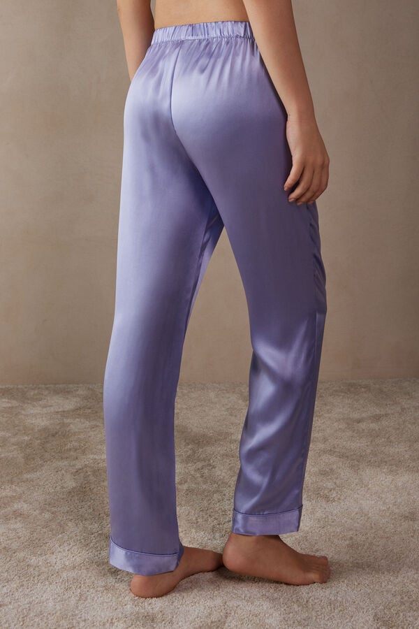 Intimssimi Silk Satin Pajama Pants Violet | USCIF29026