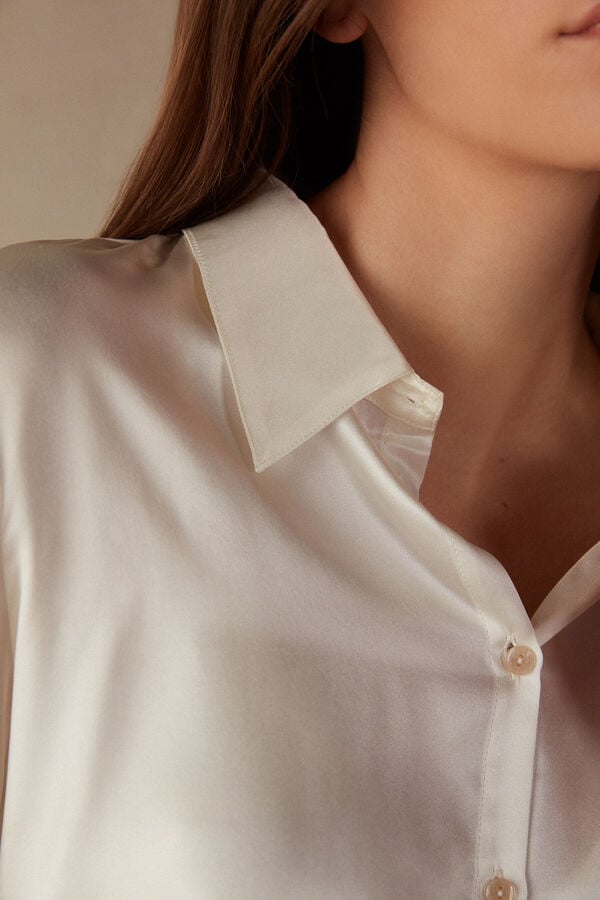 Intimssimi Silk Shirt White | AUSDF96189