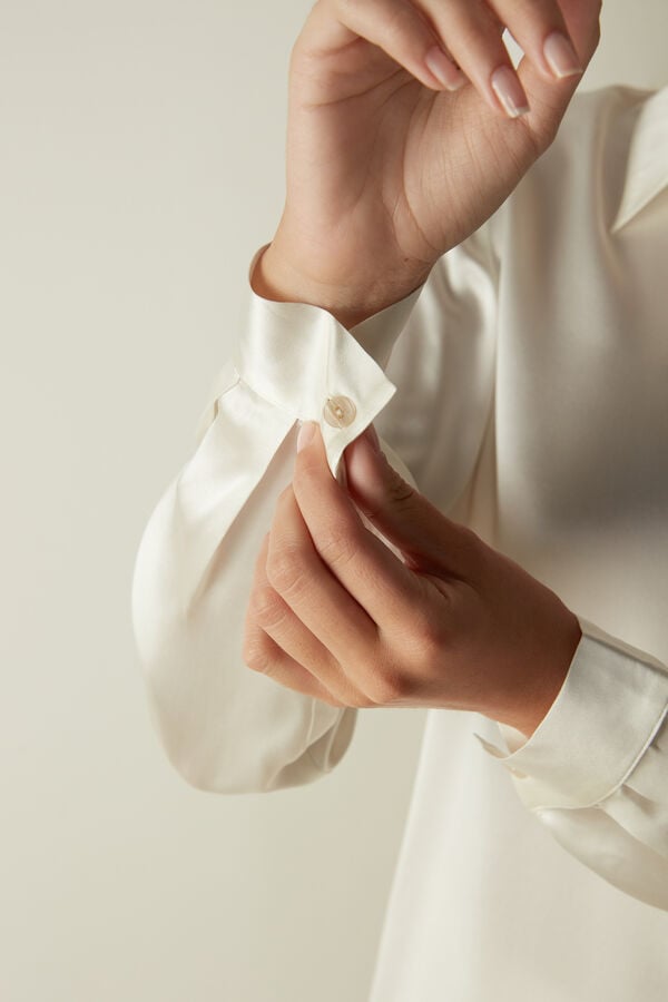 Intimssimi Silk Shirt White | AUSDF96189